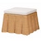 Bali & Pari Palm Bohemian Honey Scallop Rattan Ottoman 244-13633-ZORO - alternate 1